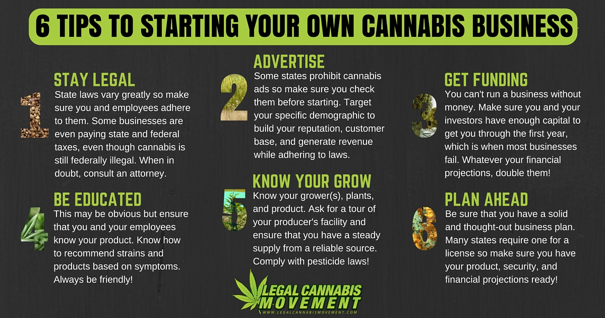 6 TIPS TO STARTING YOUR CANNABIZ